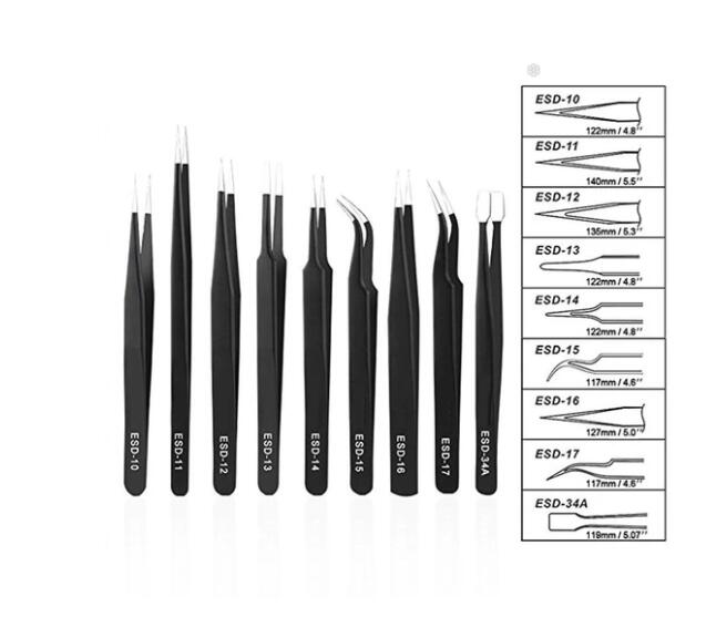 Discover the Ultimate 10-Piece Stainless Steel Precision Tweezers Set